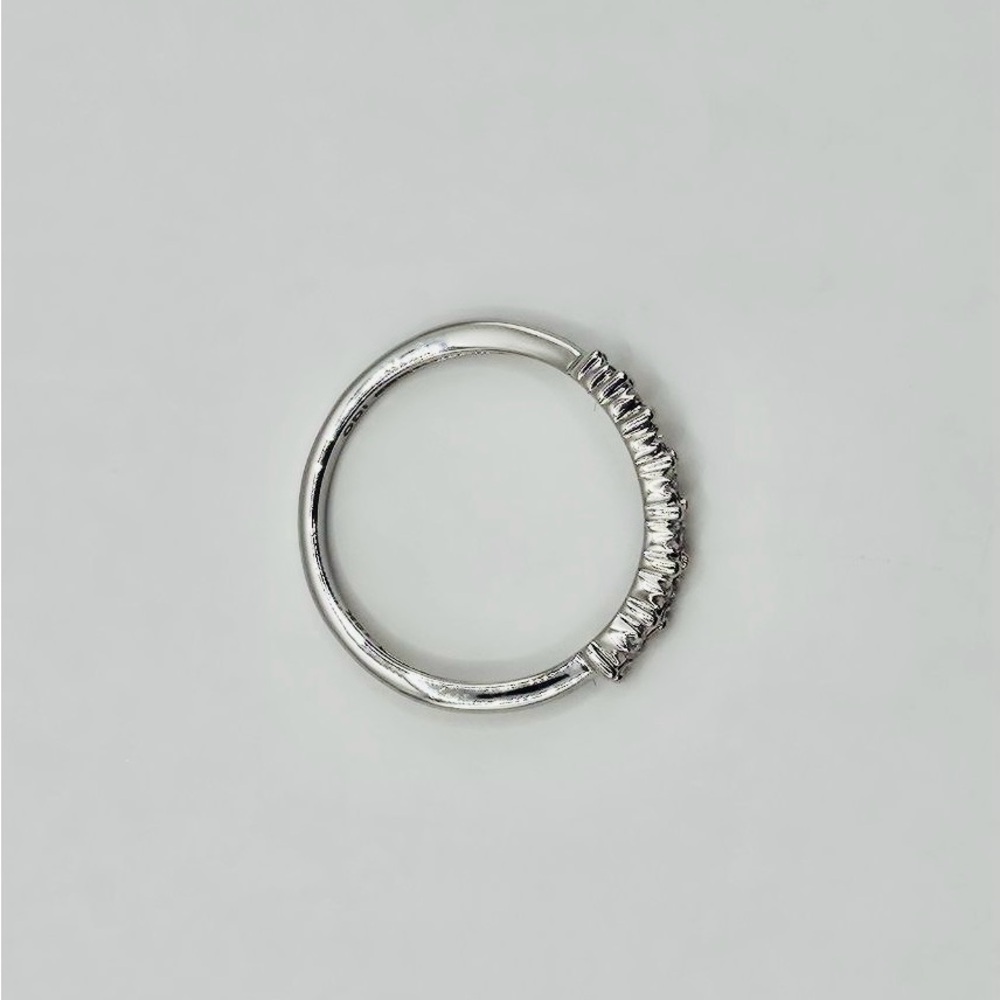 0.20 CT 10k White Gold Natural Diamond Bypass Ring - Picture 6 of 7